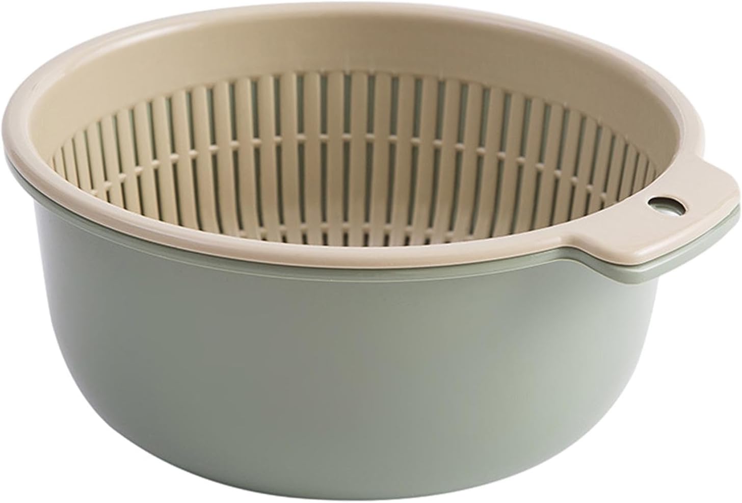 Food Strainer. Vegetable Washing Drainage Basket. Multifunctional Mixing Thicken Material Sturdy Fruit Cleaning Basin for Pasta Salads Noodles. Large Green