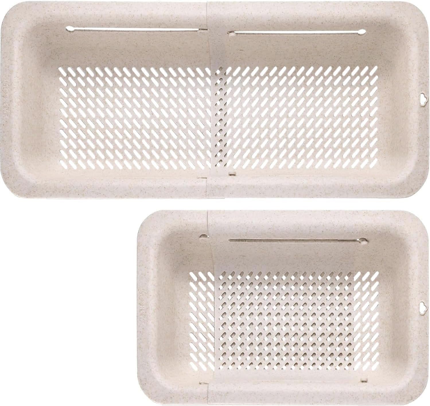 LASSHSWA Collapsible Colander for Kitchen. Over the Sink Strainer Basket for Kitchen. Fruit Pasta Food Strainer Expandable Plastic Colander BPA Free (Black)