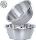 304 Stainless Steel Microporous Colander.2QT Large Capacity with Mixing Bowl For washing vegetables. fruit and rice and for draining cooked pasta(2PC)